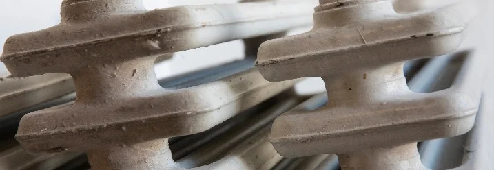 Nahaufnahme von alten Heizkörpern